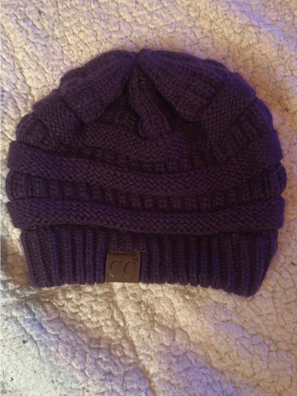 Purple C.C. Beanie hat